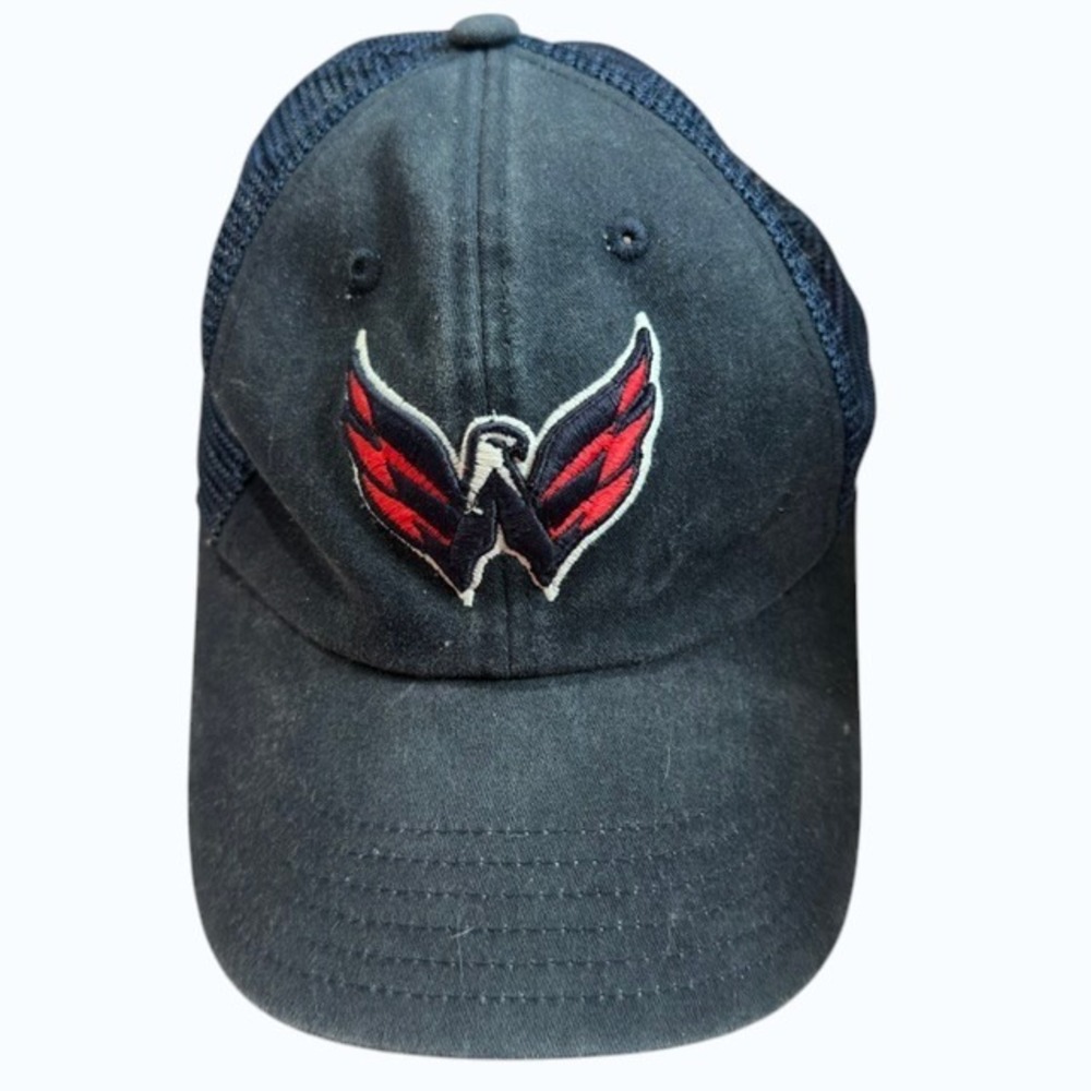 American Needle Washington Capitals Trucker Hat Navy Blue Cotton‎ Mesh OSFM